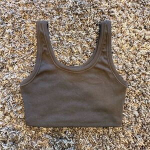 Black Cropped Tank Top